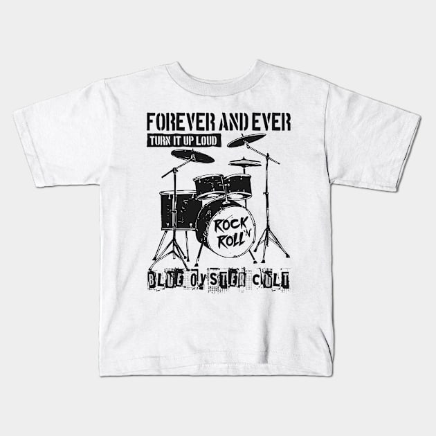 forever blue oyster cult Kids T-Shirt by cenceremet